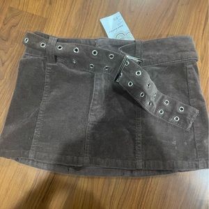 Hazel boutique brown corduroy mini skirt
